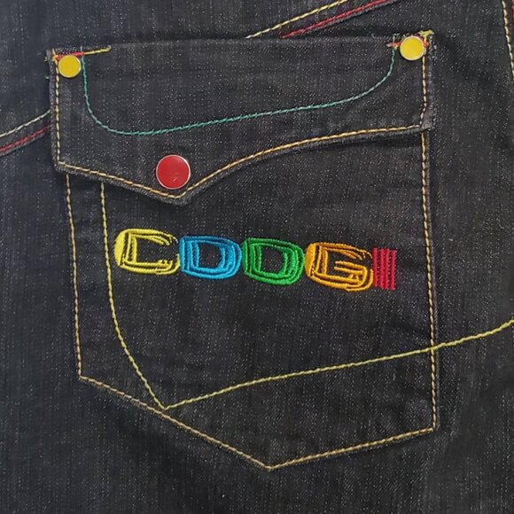 Authentic COOGI Men's Jeans Colorful Embroidered Yellow, Green, Blue, Red- 34x34 - Picture 7 of 14